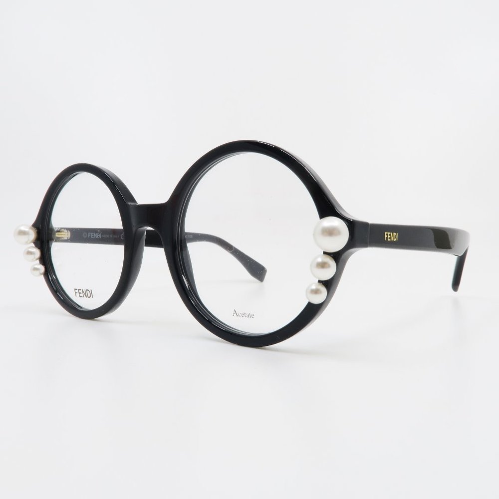 Fendi Black & Pearls Round Glasses FF 0298 807 - Picture 2 of 8
